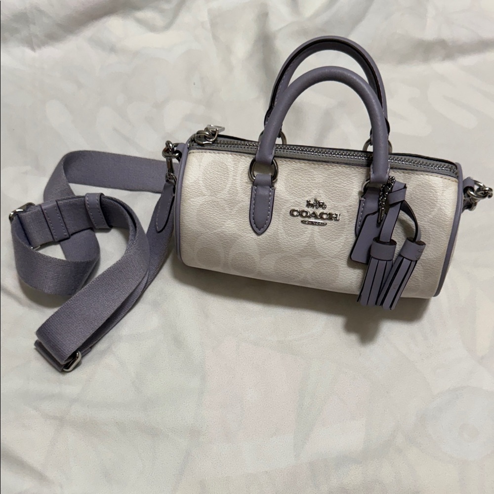 Coach Lacey mini crossbody satchel in signature canvas